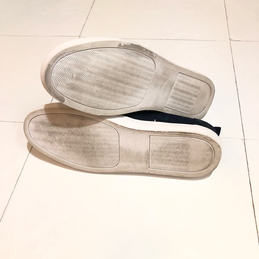 Men's Blue Canvas Slip On Sneakers - Picture 6 of 8